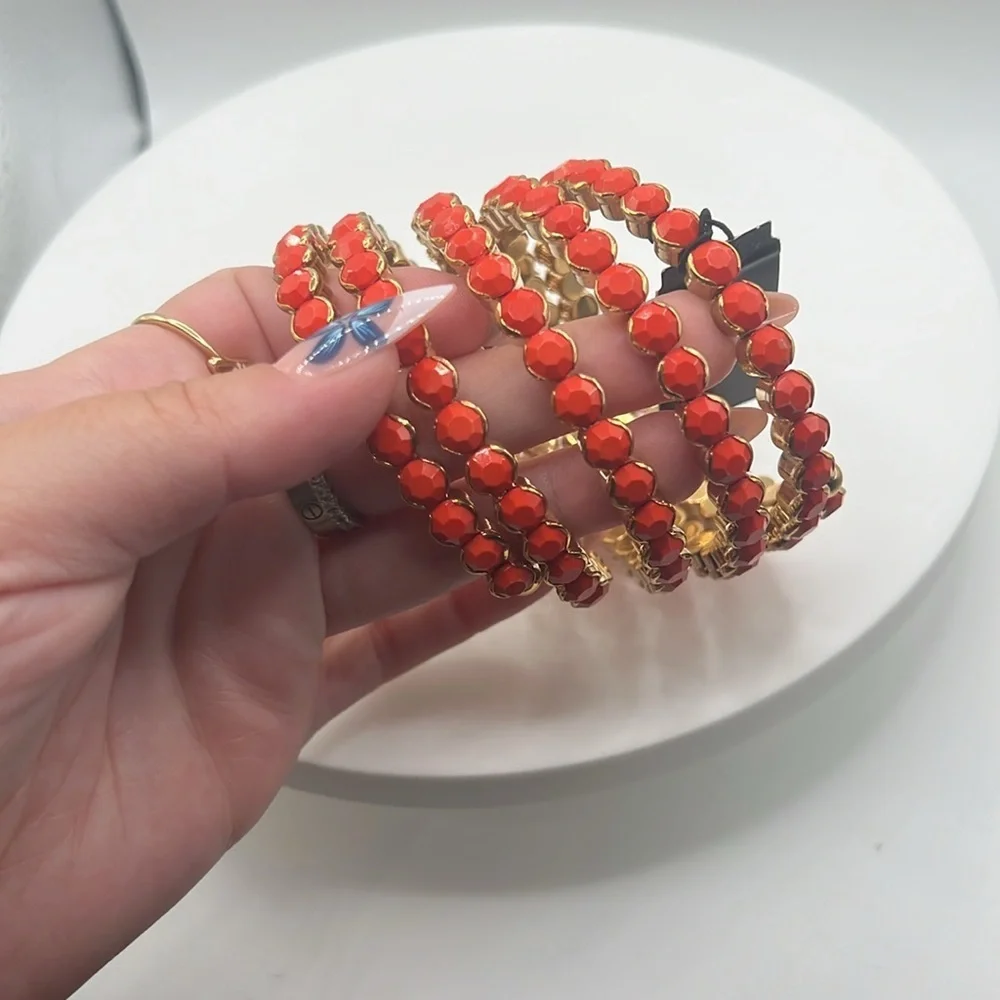 1350. Cara New York Gold and Orange Wraparound Bracelet